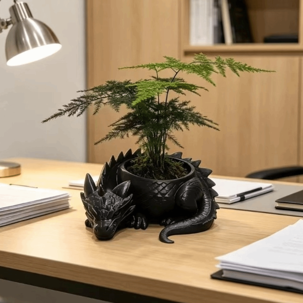 Snake Plant Ceramic - 3D-печатный цветочный горшок в форме дракона,